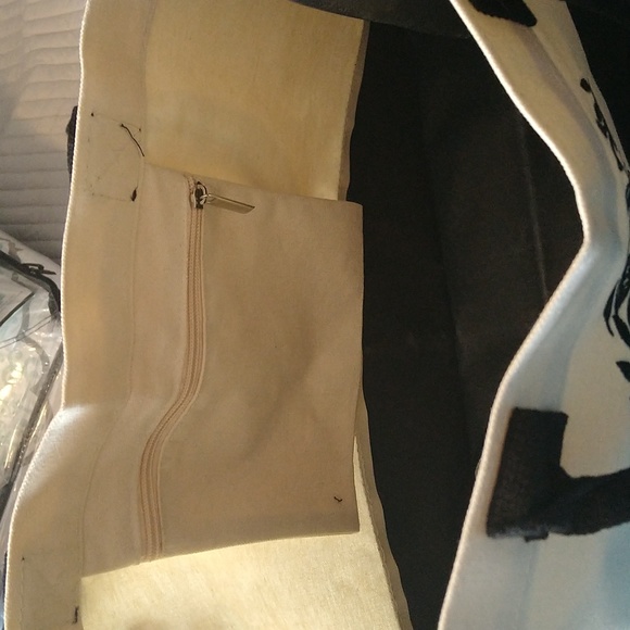 Personalized S Canvas Beach Tote - Picture 3 of 3